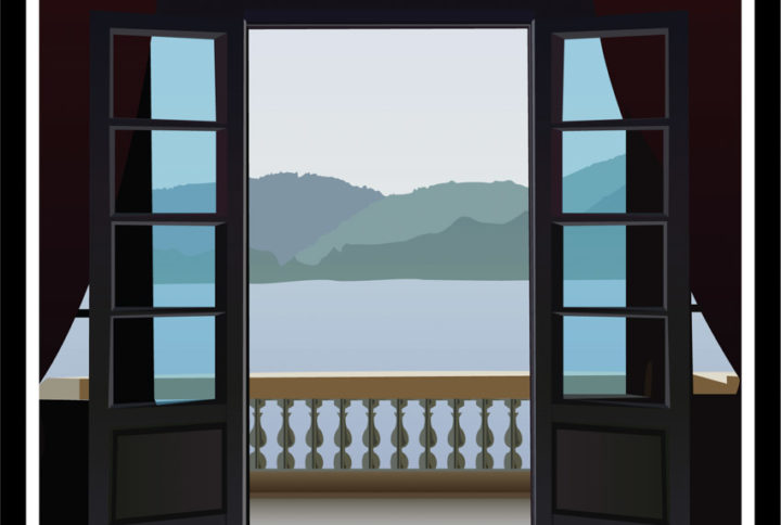 Lake Como View Poster