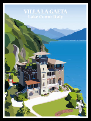 Villa La Gaeta James Bond 007 Lake Como Poster